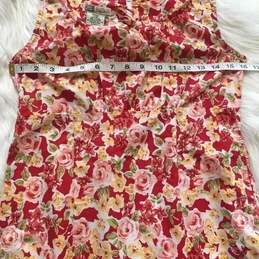 Faded Glory Red Floral Sleeveless Dress - Picture 6 of 7